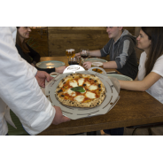 Perforiertes Pizza-Tablett aus Aluminium 33 cm